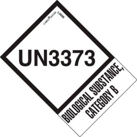 AMERICAN LABELMARK CO LabelMaster® "UN3373 Biological Substance Category B" Labels, 2"L x 2-3/4"W, White, Roll of 500 L380B